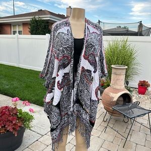 White Label multicolored embroidered cardigan one size